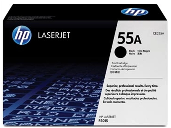 Een HP toner 55A, 6 000 pagina's, OEM CE255A, zwart koop je bij Muys Kantoor & Kado