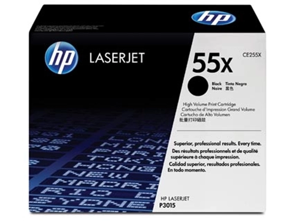 Een HP toner 55X, 12 500 pagina's, OEM CE255X, zwart koop je bij best4office