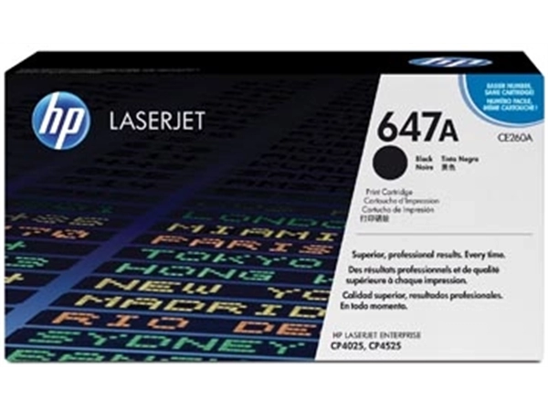 Een HP toner 647A, 8 500 pagina's, OEM CE260A, zwart koop je bij best4office