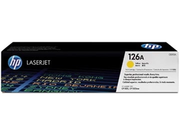 Een HP toner 126A, 1 000 pagina's, OEM CE312A, geel koop je bij Muys Kantoor & Kado