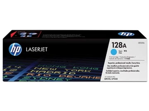 Een HP toner 128A, 1 300 pagina's, OEM CE321A, cyaan koop je bij best4office