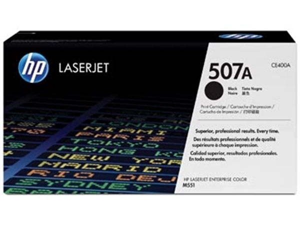 Een HP toner 507A, 5 500 pagina's, OEM CE400A, zwart koop je bij best4office