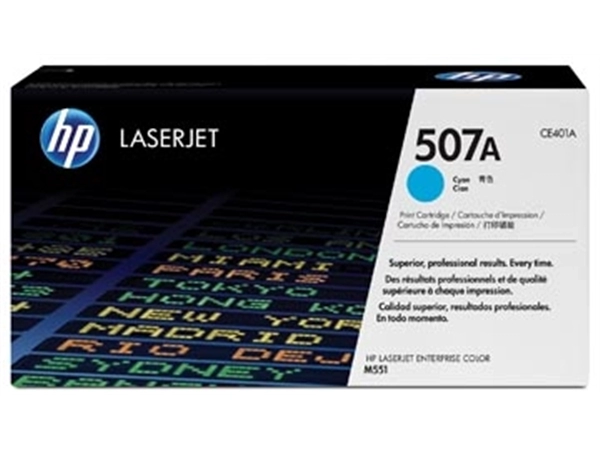 Een HP toner 507A, 6 000 pagina's, OEM CE401A, cyaan koop je bij best4office