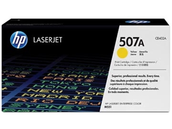 Een HP toner 507A, 6 000 pagina's, OEM CE402A, geel koop je bij Muys Kantoor & Kado