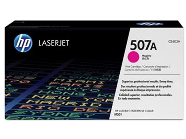 Een HP toner 507A, 6 000 pagina's, OEM CE403A, magenta koop je bij best4office