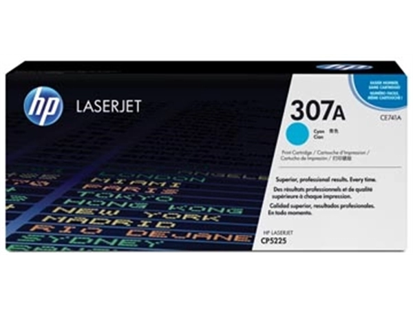 Een HP toner 307A, 7300 pagina's, OEM CE741A, cyaan koop je bij Muys Kantoor & Kado