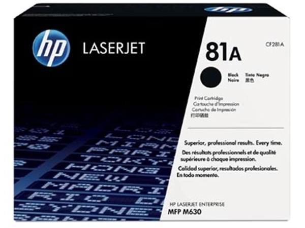 Een HP toner 81A, 10 500 pagina's, OEM CF281A, zwart koop je bij Muys Kantoor & Kado