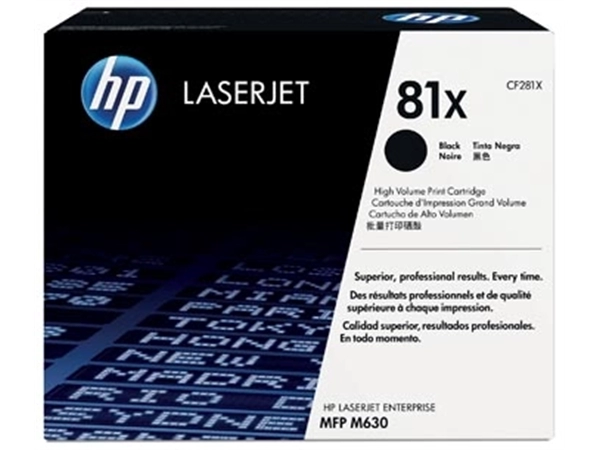 Een HP toner 81X, 25 000 pagina's, OEM CF281X, zwart koop je bij Muys Kantoor & Kado