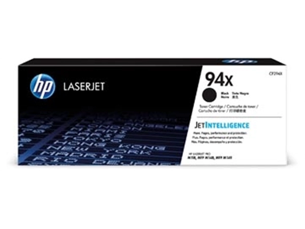 Een HP toner 94X, 2 800 pagina's, OEM CF294X, zwart koop je bij Muys Kantoor & Kado