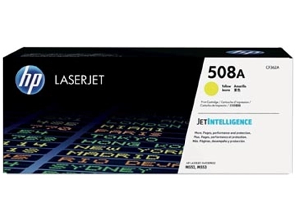 Een HP toner 508A, 5 000 pagina's, OEM CF362A, geel koop je bij Muys Kantoor & Kado