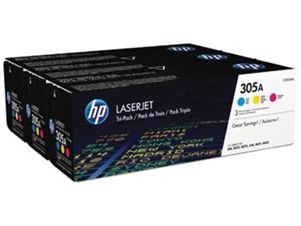 Een HP toner 305A, 3 x 2 600 pagina's, OEM CF370AM, 3 kleuren koop je bij best4office