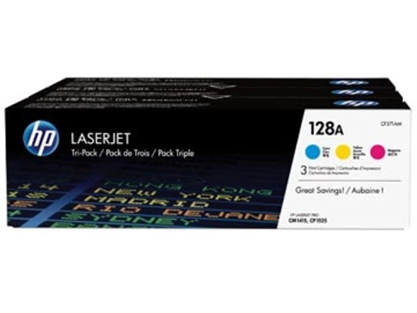 Een HP toner 128A, 1 300 pagina's, OEM CF371AM, 3 kleuren koop je bij Muys Kantoor & Kado