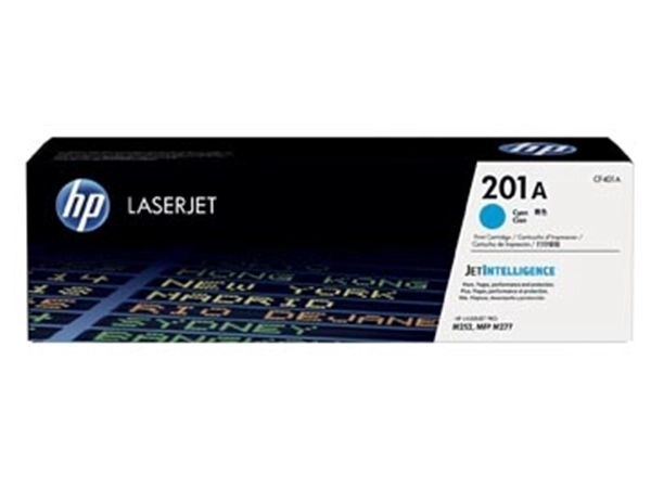 Een HP toner 201A, 1 400 pagina's, OEM CF401A, cyaan koop je bij Muys Kantoor & Kado