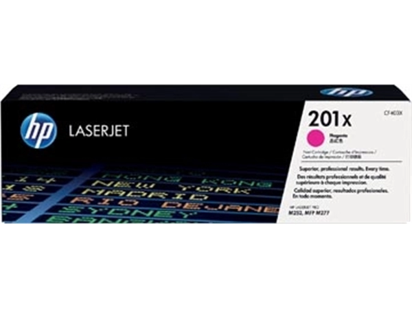 Een HP toner 201X, 2 300 pagina's, OEM CF403X, magenta koop je bij Muys Kantoor & Kado