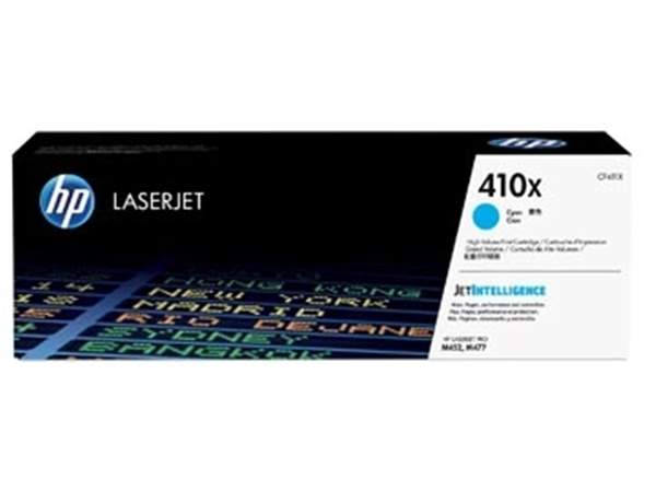 Een HP toner 410X, 5 000 pagina's, OEM CF411X, cyaan koop je bij best4office