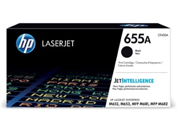 Een HP toner 655A, 12 500 pagina's, OEM CF450A, zwart koop je bij Muys Kantoor & Kado