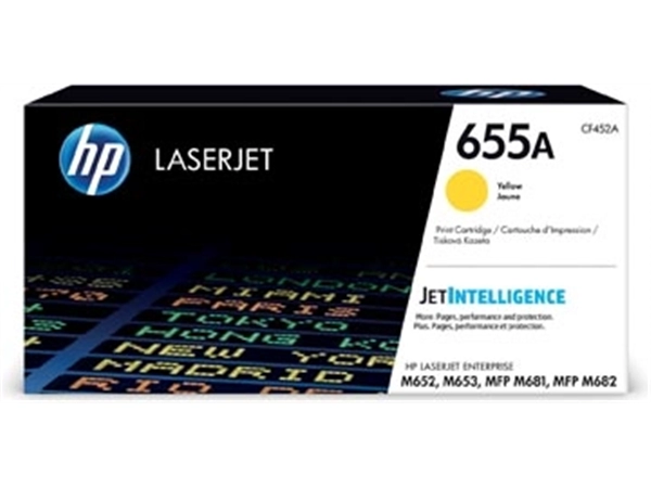 Een HP toner 655A, 10 500 pagina's, OEM CF452A, geel koop je bij Muys Kantoor & Kado