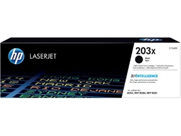 Een HP toner 203X, 3200 pagina's, OEM CF540X, zwart koop je bij best4office