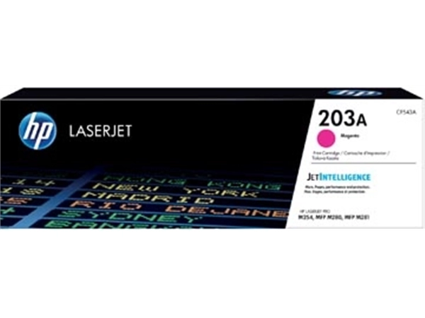 Een HP toner 203A, 1.300 pagina's, OEM CF543A, magenta koop je bij best4office