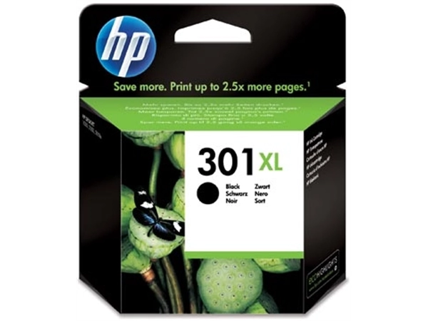 Een HP inktcartridge 301XL, 480 pagina's, OEM CH563EE, zwart koop je bij Muys Kantoor & Kado