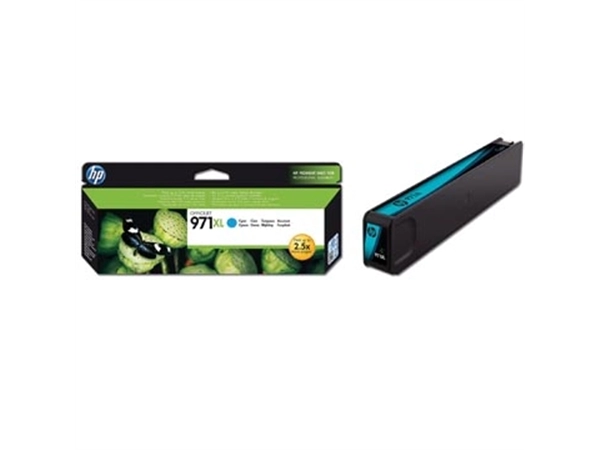 Een HP inktcartridge 971XL, 6.600 pagina's, OEM CN626AE, cyaan koop je bij best4office