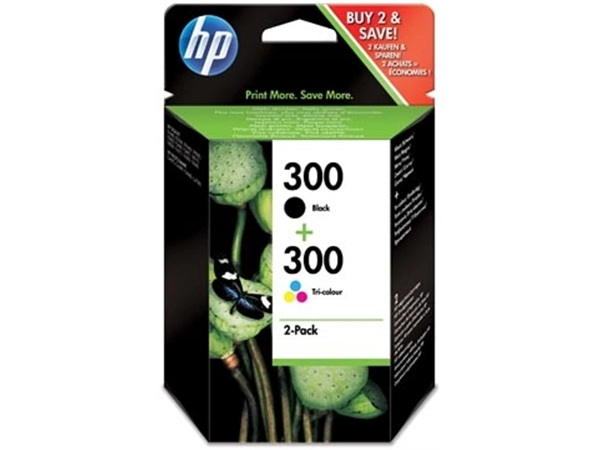 Een HP inktcartridge 300, 200 pagina's, OEM CN637EE, 1x zwart en 1 x 3 kleuren koop je bij best4office