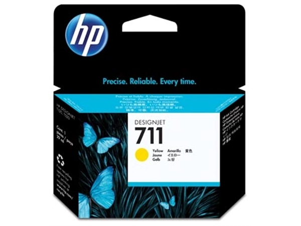 Een HP inktcartridge 711, 29 ml, OEM CZ132A, geel koop je bij best4office