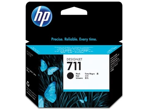 Een HP inktcartridge 711, 80 ml, OEM CZ133A, zwart koop je bij best4office