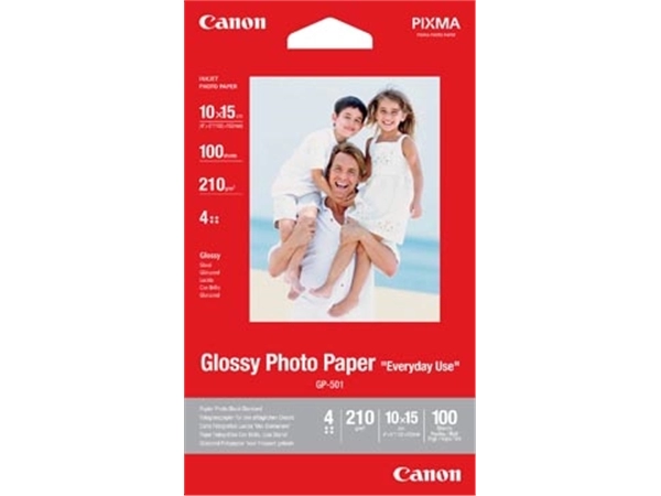 Een Canon fotopapier GP-501 Glossy, ft 10 x 15 cm, 210 g, pak van 100 vel koop je bij best4office