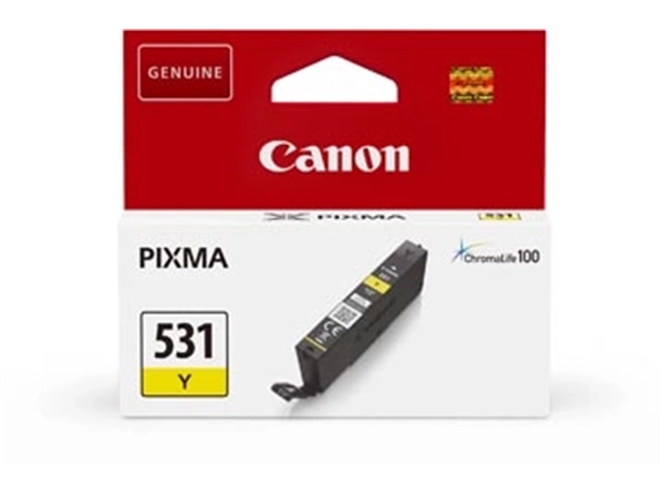 Een Canon inktcartridge CLI-531, 515 pagina's, OEM 6121C001, geel koop je bij Muys Kantoor & Kado