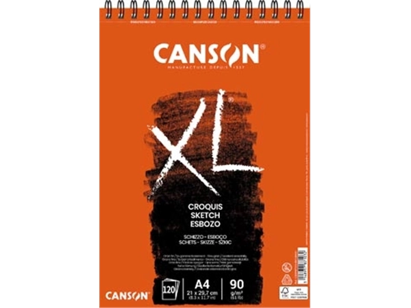 Een Canson schetsblok XL ft 21 x 29,7 cm (A4), blok van 120 blad koop je bij best4office