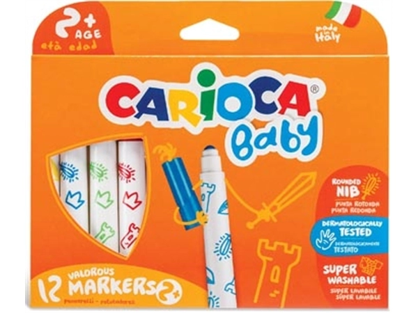 Een Carioca viltstifen Baby, kartonnen etui met 12 stuks koop je bij Muys Kantoor & Kado