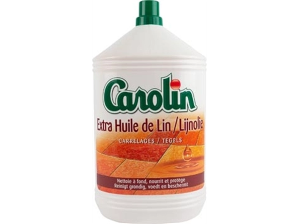 Een Carolin vloerreiniger extra lijnolie, fles van 5 l koop je bij Muys Kantoor & Kado