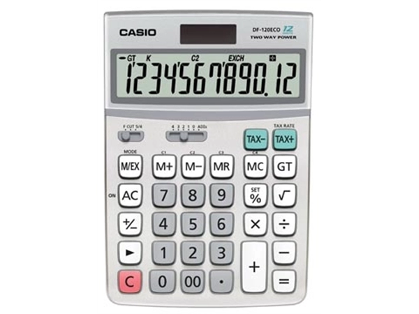 Een Casio bureaurekenmachine DF-120 ECO koop je bij best4office