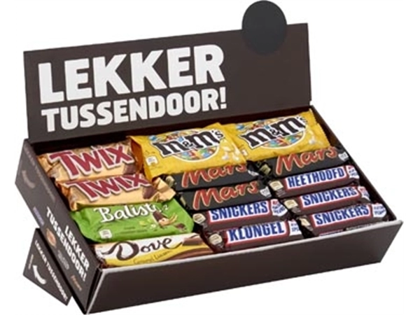 Een Chocoladerepen, doos van 49 stuks, mix koop je bij Muys Kantoor & Kado