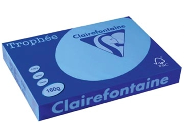 Een Clairefontaine Trophée Intens, gekleurd papier, A3, 160 g, 250 vel, koningsblauw koop je bij best4office