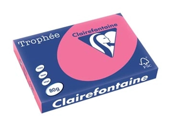 Een Clairefontaine Trophée Intens, gekleurd papier, A3, 80 g, 500 vel, fuchsia koop je bij best4office