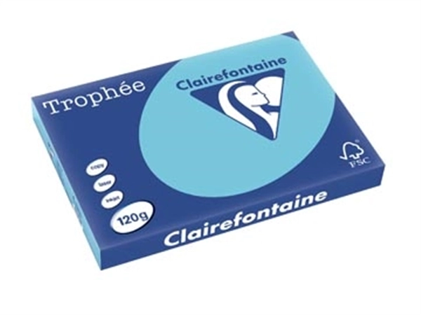 Een Clairefontaine Trophée Pastel, gekleurd papier, A3, 120 g, 250 vel, helblauw koop je bij best4office