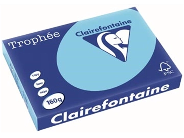 Een Clairefontaine Trophée Pastel, gekleurd papier, A3, 160 g, 250 vel, helblauw koop je bij best4office