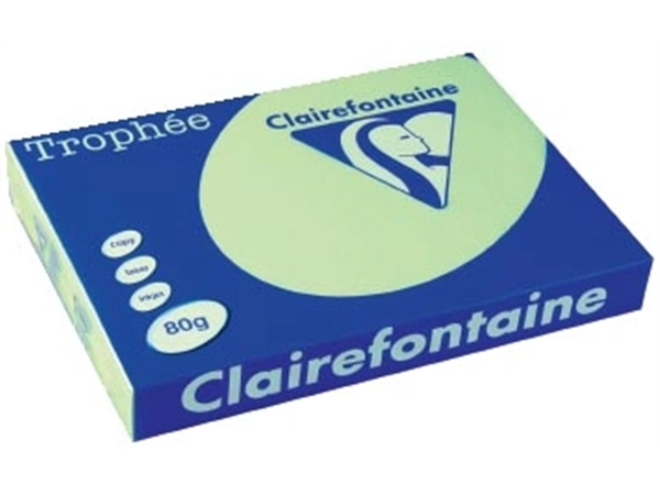 Een Clairefontaine Trophée Pastel, gekleurd papier, A3, 80 g, 500 vel, groen koop je bij best4office