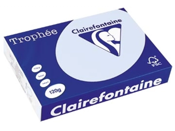 Een Clairefontaine Trophée Pastel, gekleurd papier, A4, 120 g, 250 vel, azuurblauw koop je bij best4office