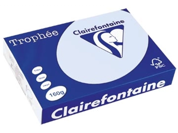 Een Clairefontaine Trophée Pastel, gekleurd papier, A4, 160 g, 250 vel, azuurblauw koop je bij best4office