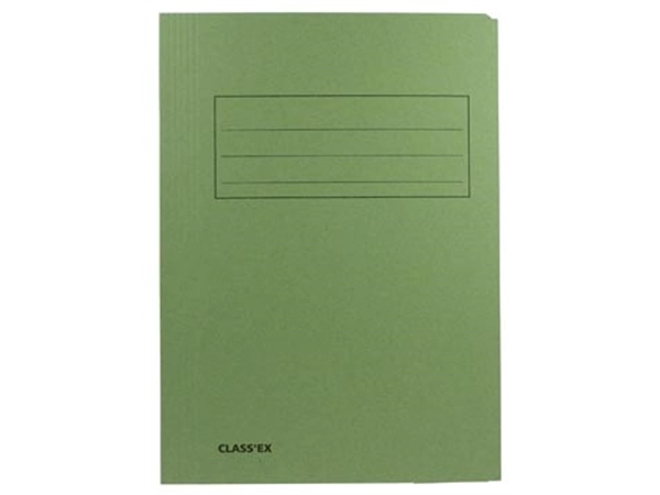 Een Class'ex dossiermap, 3 kleppen ft 23,7 x 34,7 cm (voor ft folio), groen koop je bij best4office