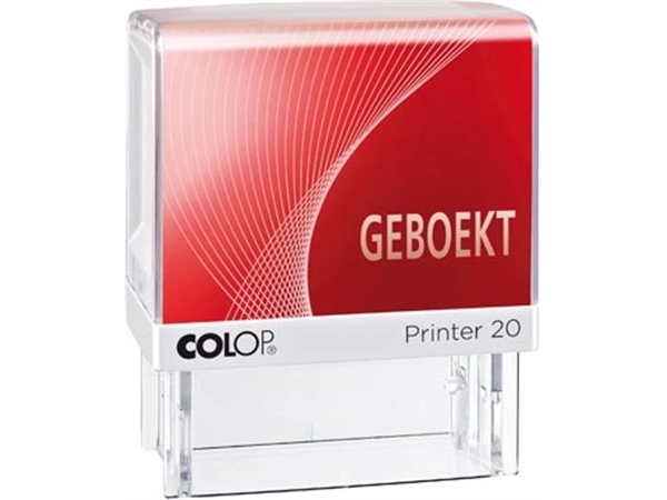 Een Colop formulestempel Printer tekst: GEBOEKT koop je bij best4office