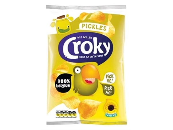 Een Croky chips pickles, zakje van 100 gram koop je bij Muys Kantoor & Kado