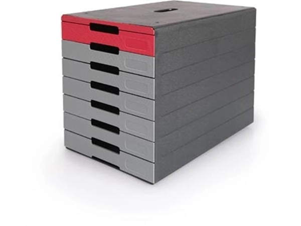 Een Durable ladenblok Idealbox Pro, 7 laden, rood koop je bij best4office