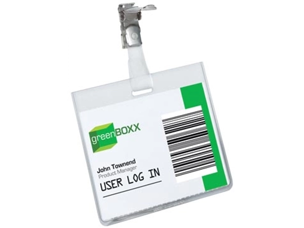 Een Durable badge met clip ft 60 x 90 mm, horizontaal koop je bij best4office