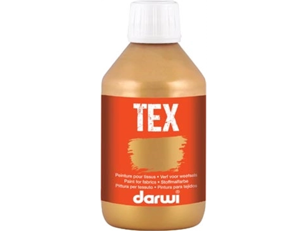 Een Darwi textielverf Tex, 250 ml, goud koop je bij Muys Kantoor & Kado