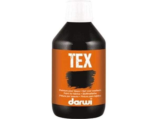 Een Darwi textielverf Tex, 250 ml, zwart koop je bij Muys Kantoor & Kado