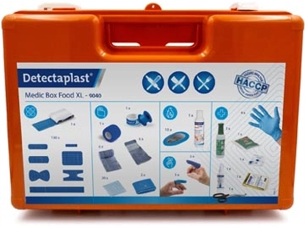 Een Detectaplast EHBO-koffer Medic Box Food XL, HACCP inhoud tot 30 personen koop je bij Muys Kantoor & Kado